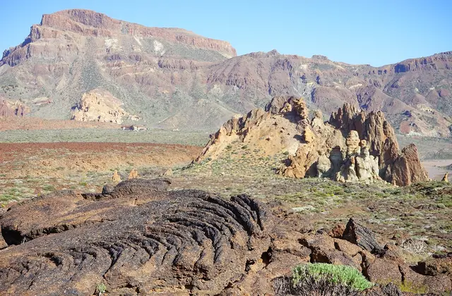 Vulkaanlandschap met rotsformaties in Nationaal Park El Teide op Tenerife